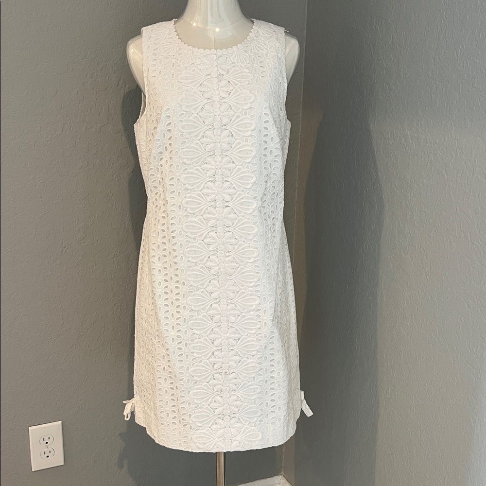 MELANI EYELET Lilly Pulitzer Dress SHIFT EUC 8